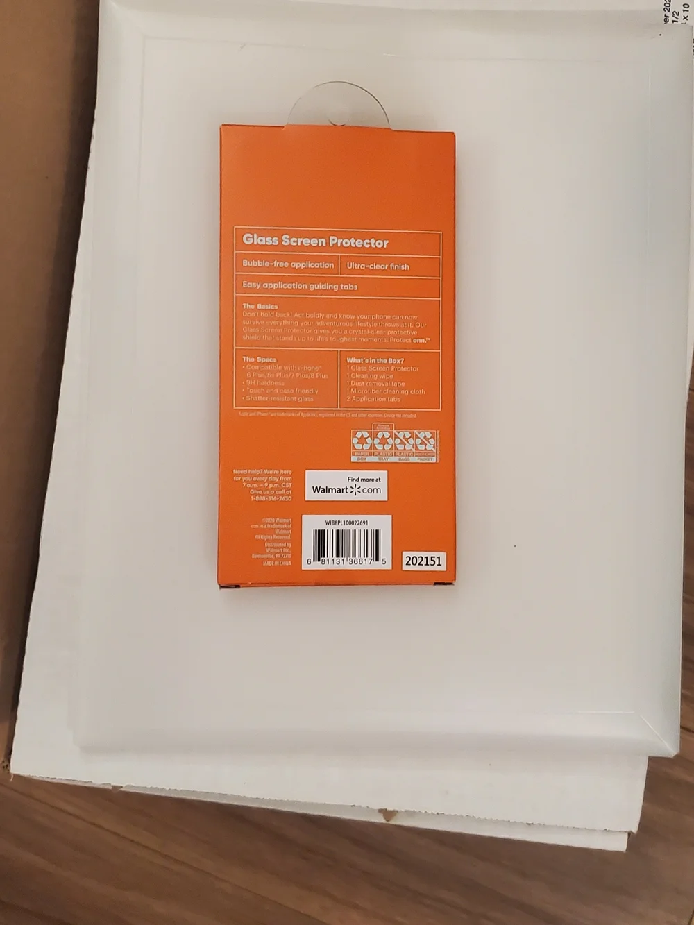 Protect onn. Glass screen protector for iPhone 6plus,6splus,7plus,8plus NEW